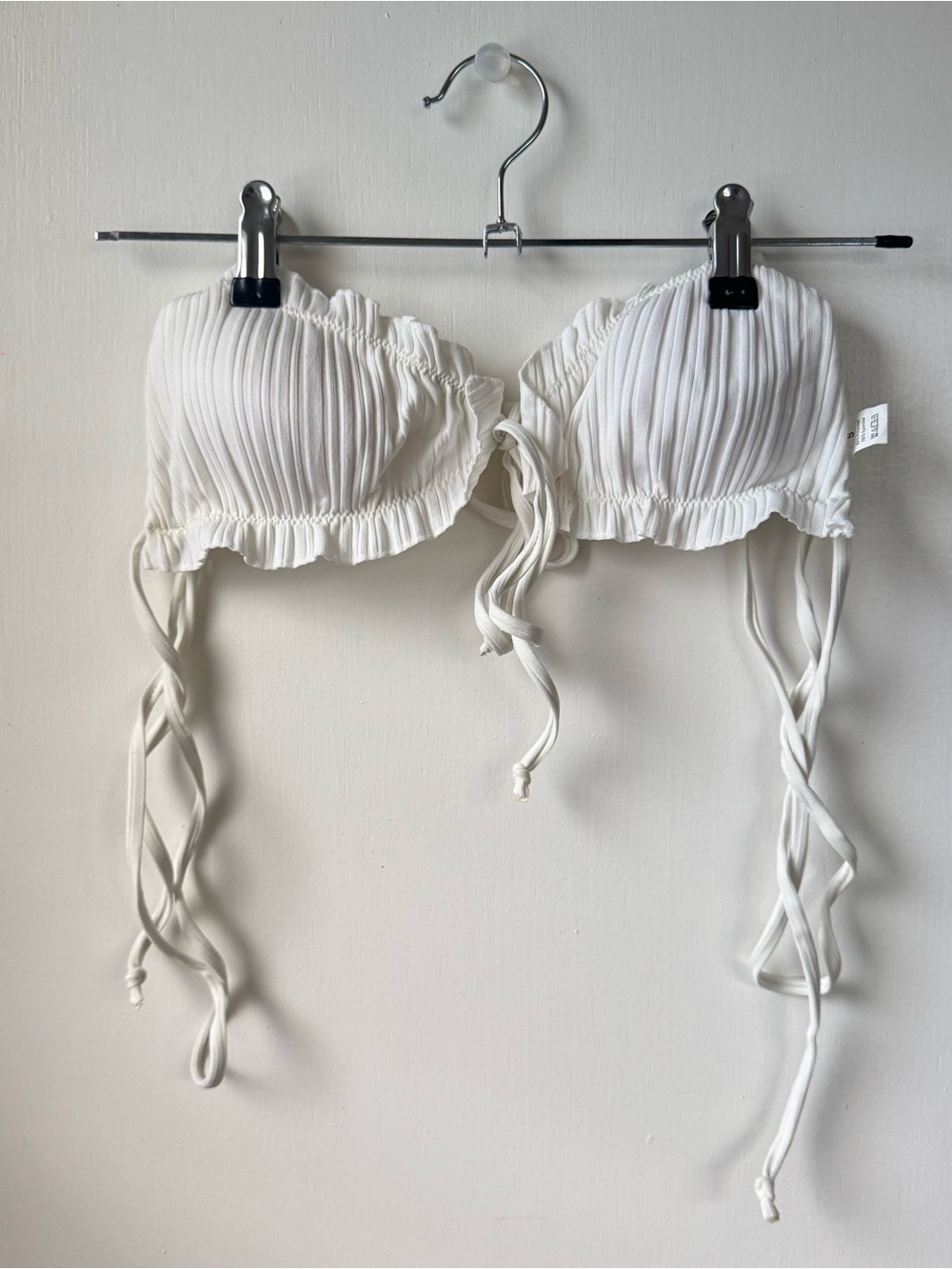 Mermaid style White bikini top size small